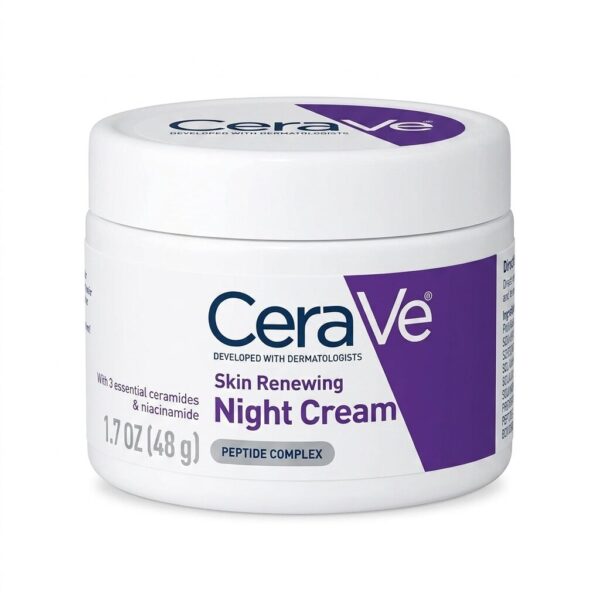 CeraVe Skin Renewing Night Cream - Anti-Aging Face Moisturizer with Peptides