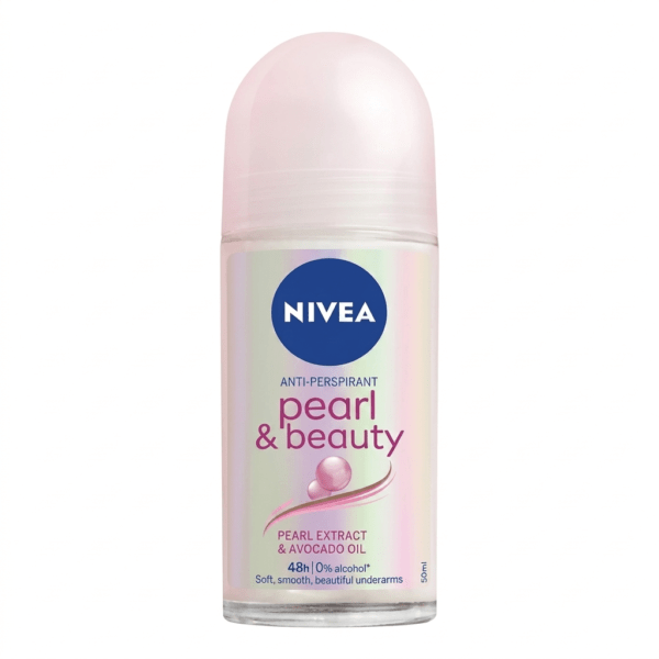 Nivea Pearl & Beauty Anti-Perspirant Roll-On 50ml - Smooth & Even Underarms