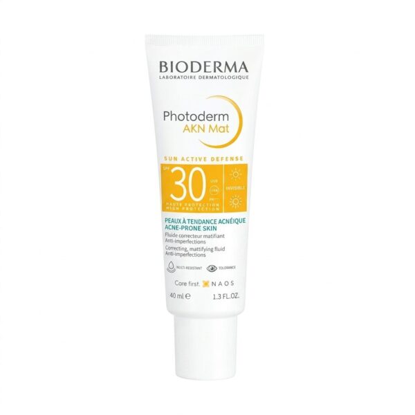 Bioderma Photoderm AKN Mat SPF 30+ (40ml) - Mattifying Sunscreen for Acne-Prone Skin