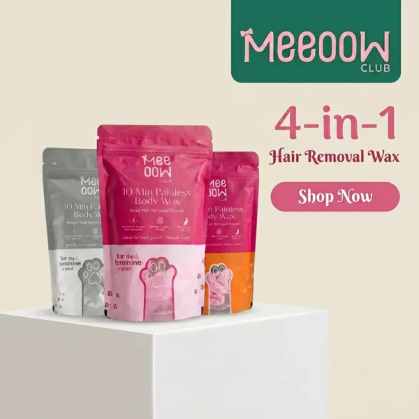 4-in-1 Body Hair Removal Wax Powder Mask - Painless & Natural